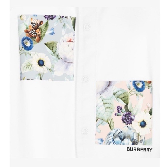 BURBERRY BABY GIRLS WHITE COTTON BABY ROMPER SIZE 3 Months - Picture 3 of 8